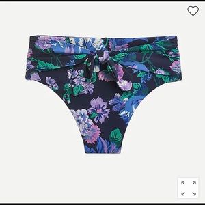 J Crew retro floral high waist bikini bottom XXS